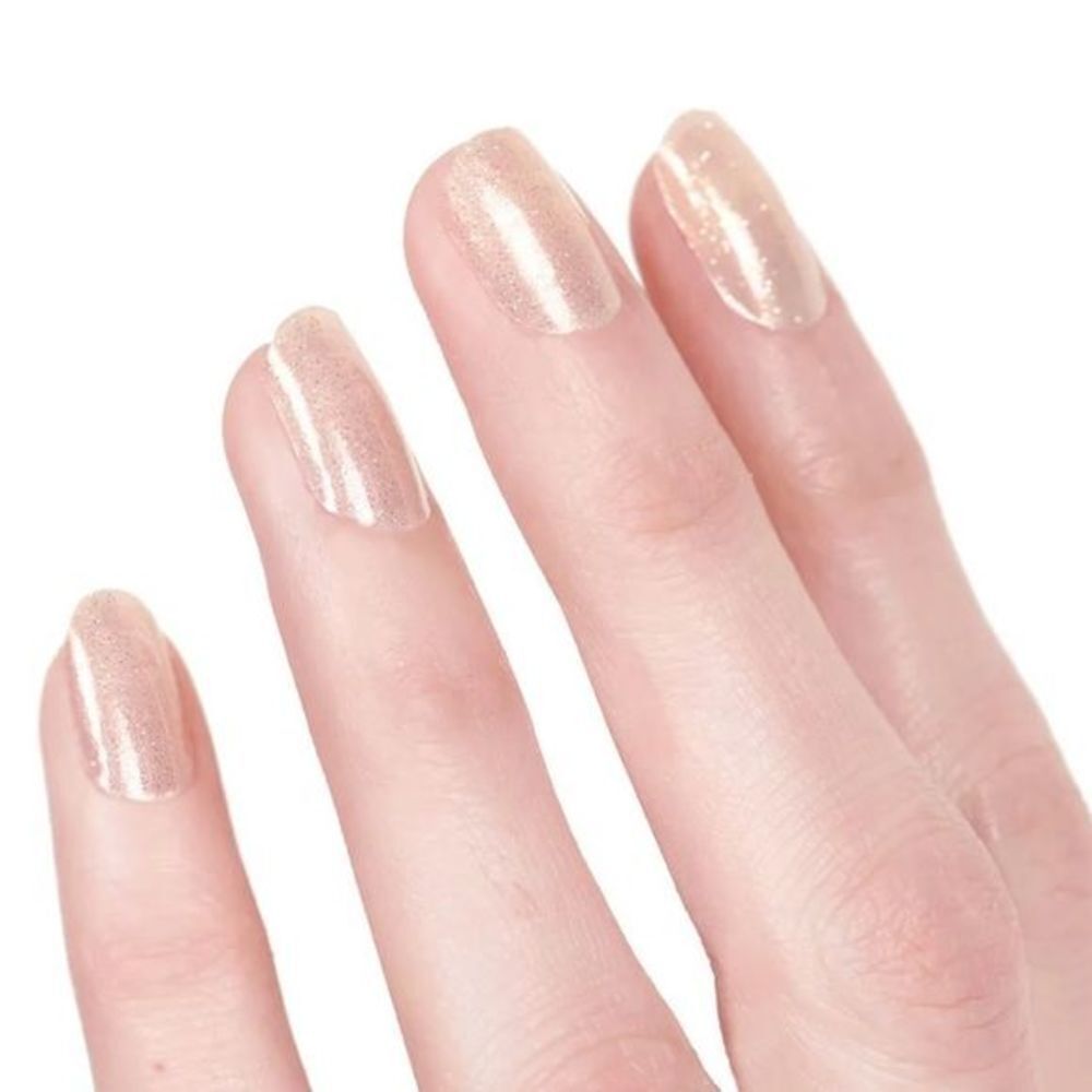 Color Street | Champagne Hour a sheer champagne gold glitter nail strips - Picture 5 of 8